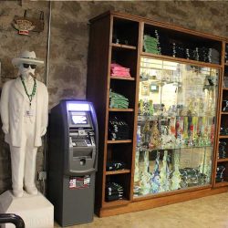 sante display bongs and ATM